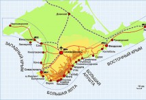 карта курортов Крыма