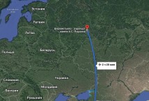 карта полета Москва-Краснодар