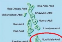 Северный Мале Атолл на карте